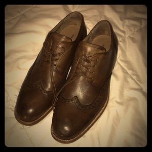 John Varvatos leather oxfords brown dress shoes